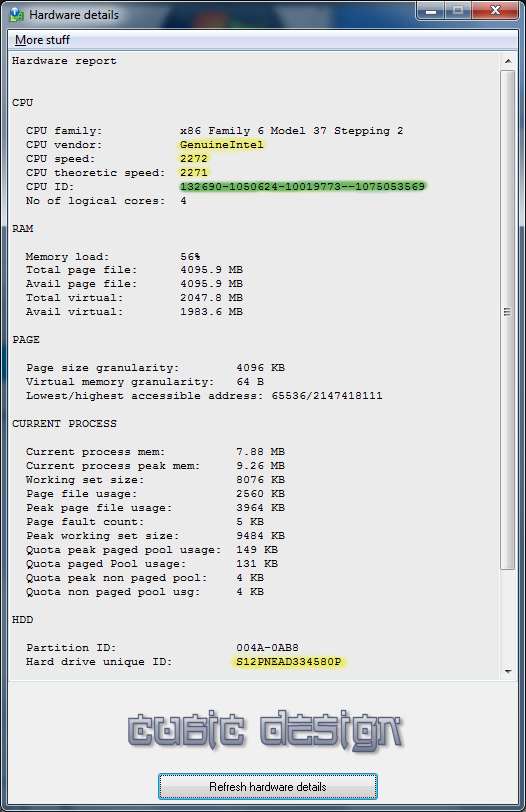 hardware ID extractor delphi source code